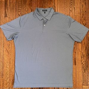 Peter Millar Crown Crafted Polo Men's Size XL Blue Floral Pattern Golf Shirt